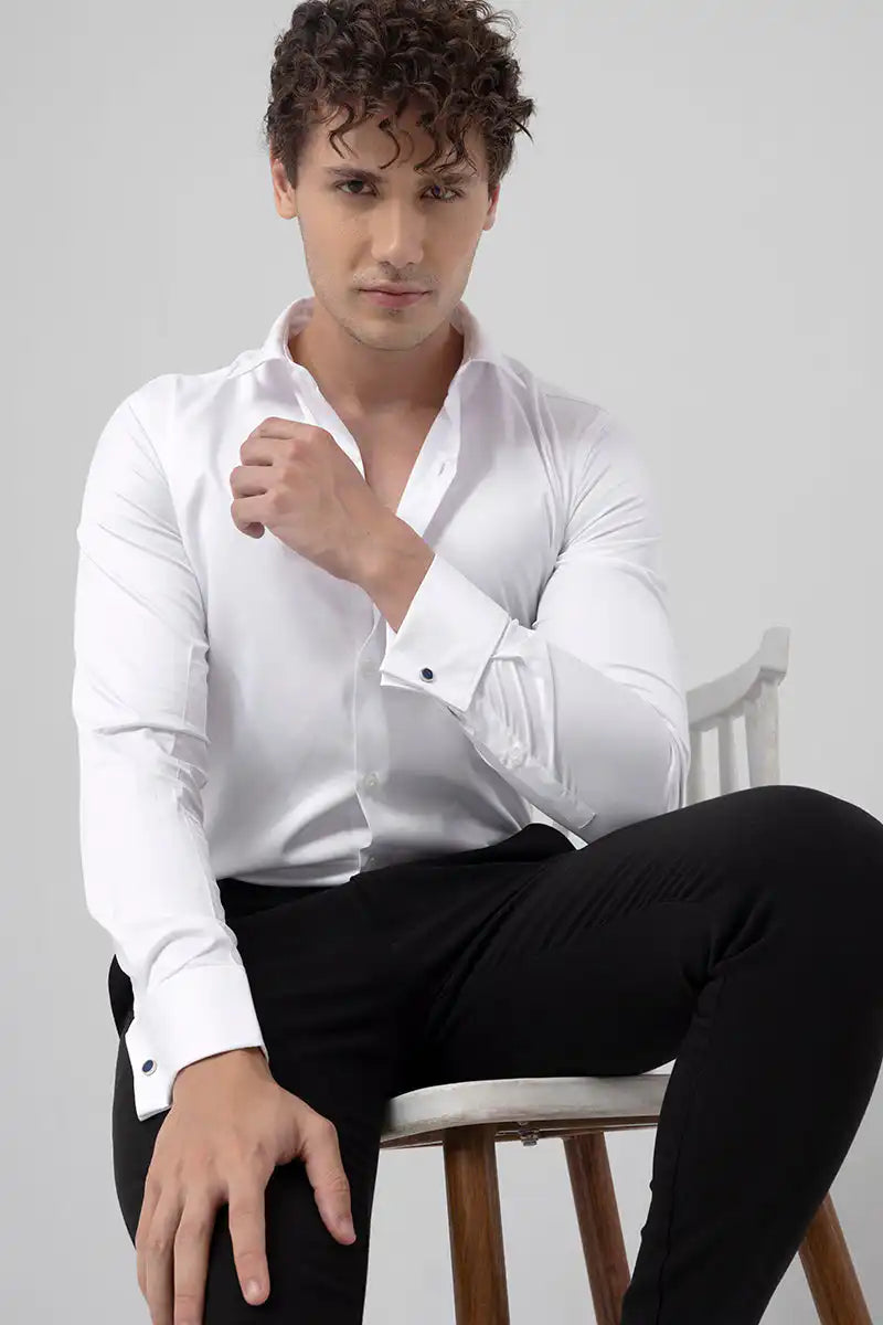Double Cuff White Shirt