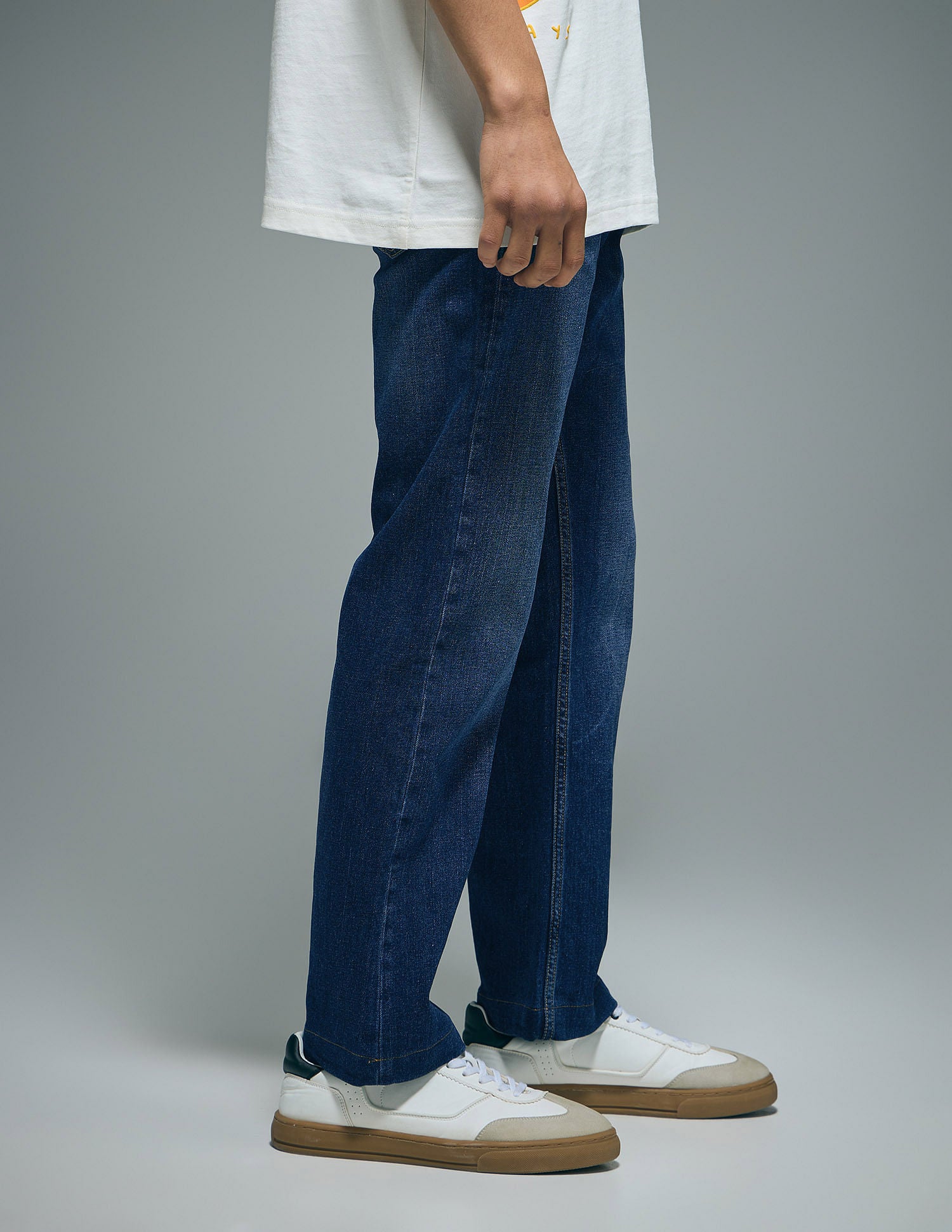 dark blue jeans