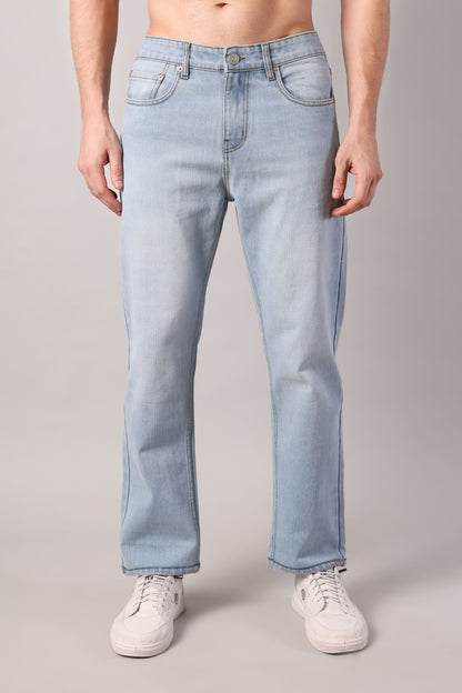 Frosted Sky Blue Regular Fit Jeans