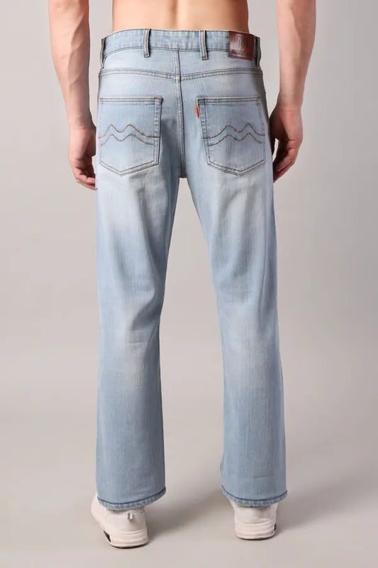 Frosted Sky Blue Regular Fit Jeans
