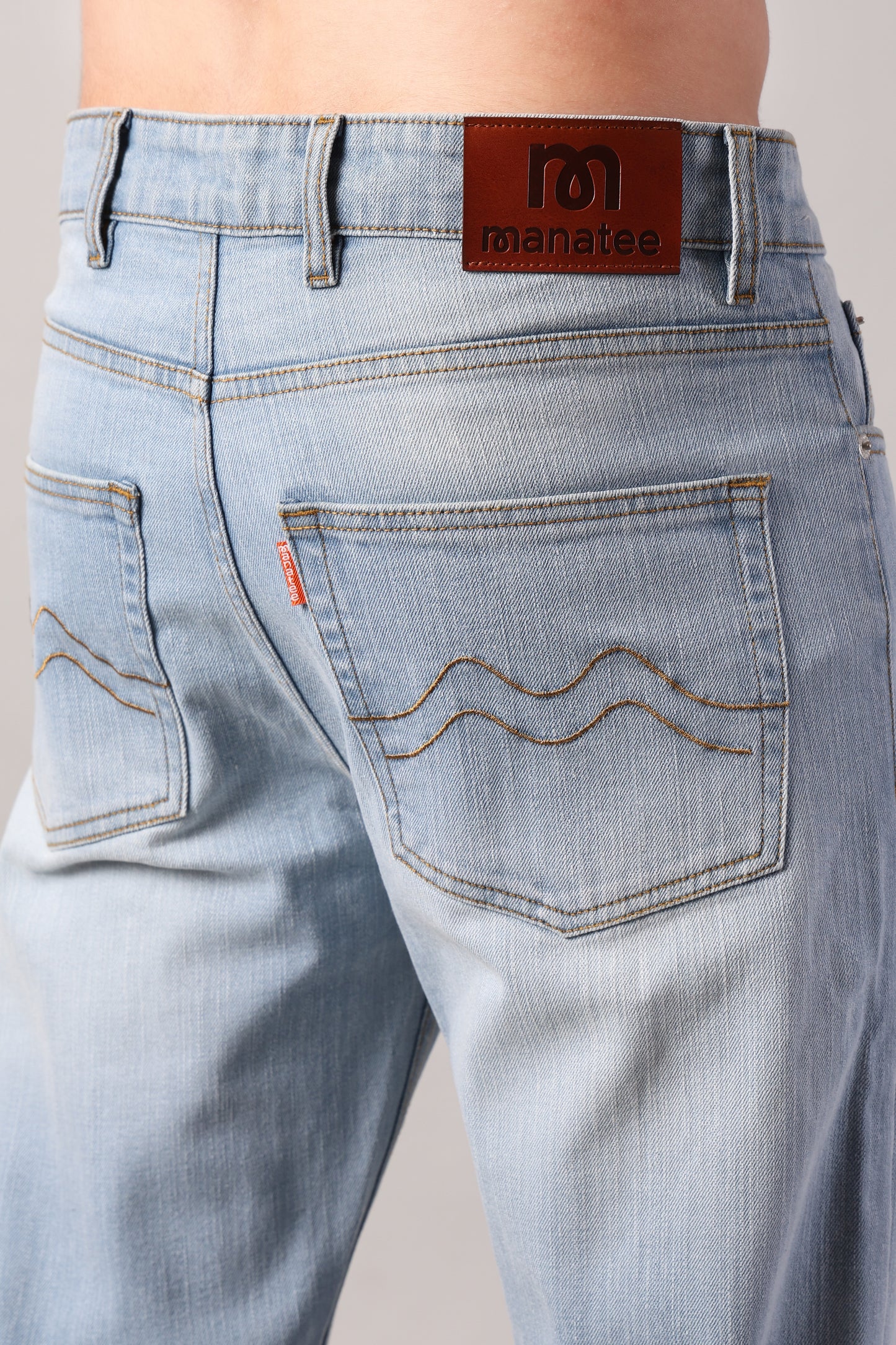 Frosted Sky Blue Regular Fit Jeans